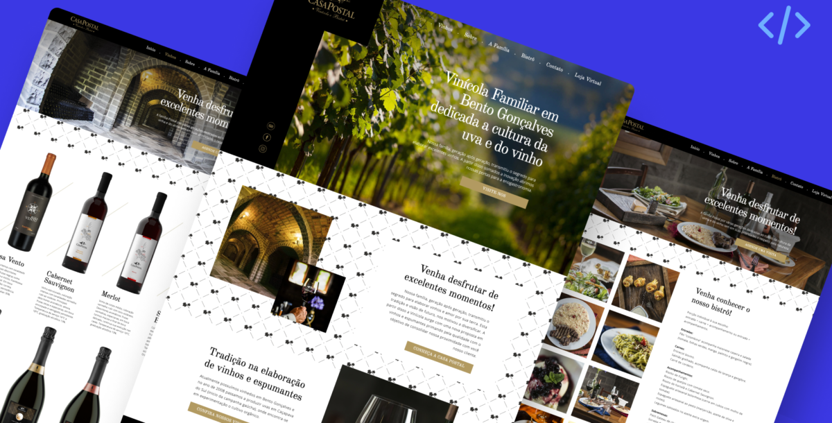 Site Vinícola Casa Postal